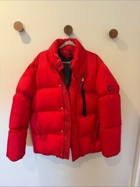 Bacon Red Puffer Jacket - medium / excellent condition